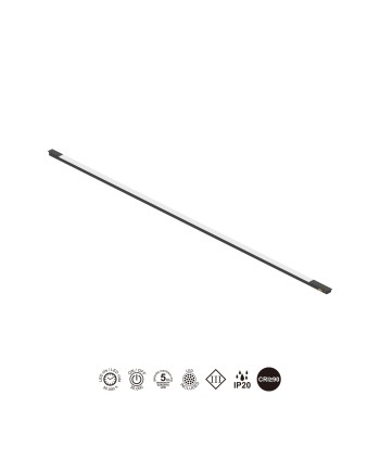 MAGNETO mini * LINEAL LED 12W 110º NEGRO